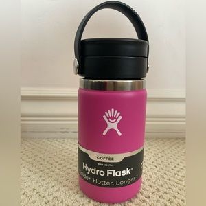 HydroFlask 12oz Coffee wide mouth bottle in carnation (pink)
